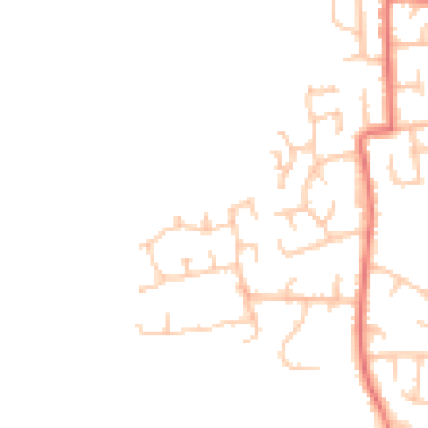 Daytime road noise heatmap for DL3 8UJ