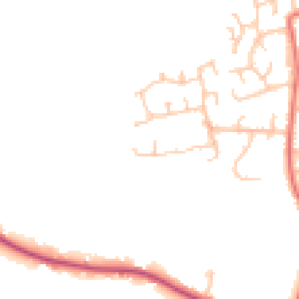 Daytime road noise heatmap for DL3 8UW