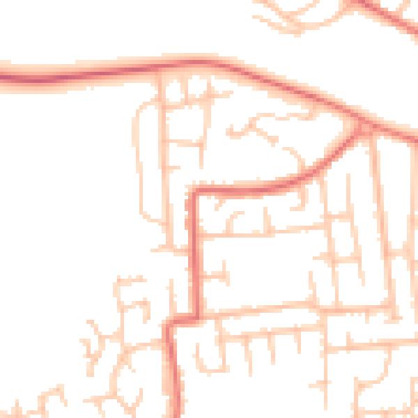 Daytime road noise heatmap for DL3 9BP