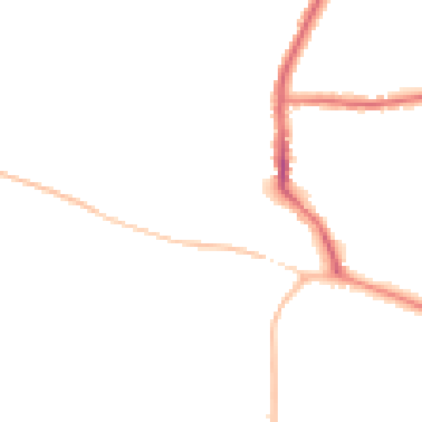 Night-time road noise heatmap for DL3 9EQ