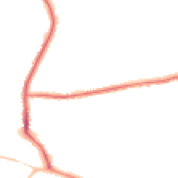 Night-time road noise heatmap for DL3 9LB