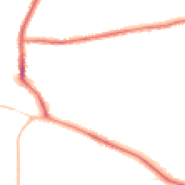 Night-time road noise heatmap for DL3 9LX