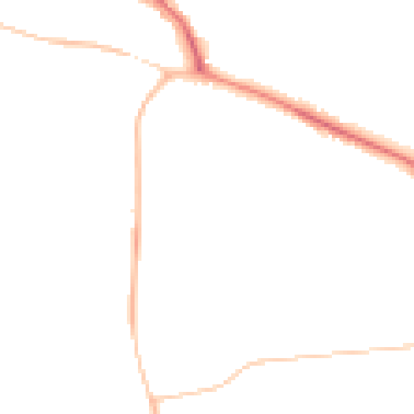 Night-time road noise heatmap for DL3 9NS
