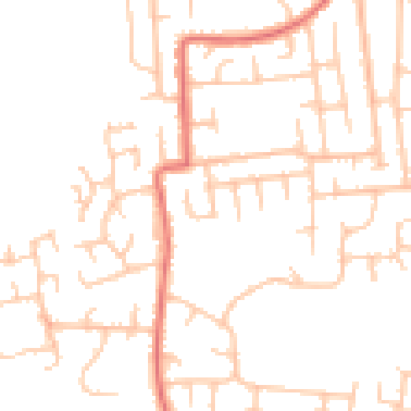 Daytime road noise heatmap for DL3 9QL