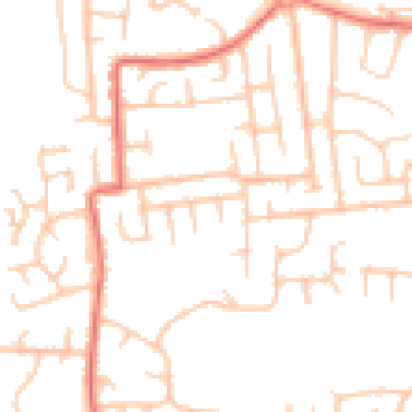 Daytime road noise heatmap for DL3 9QX