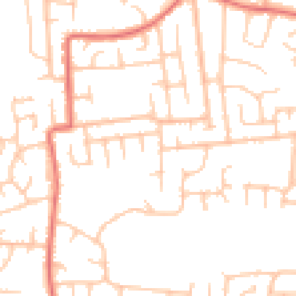 Daytime road noise heatmap for DL3 9QY