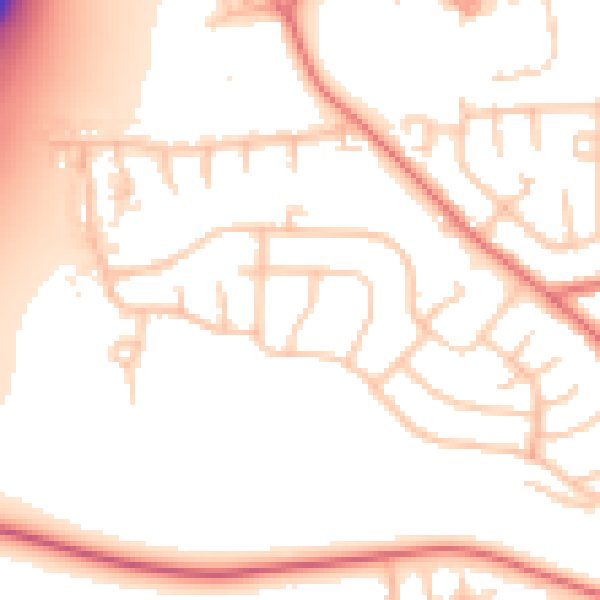 Daytime road noise heatmap for DL3 9SG