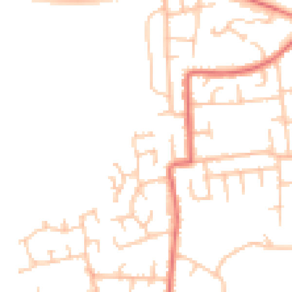 Daytime road noise heatmap for DL3 9XU