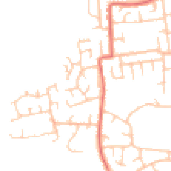 Daytime road noise heatmap for DL3 9XW