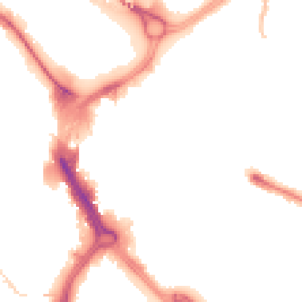 Night-time road noise heatmap for DN1 1DE