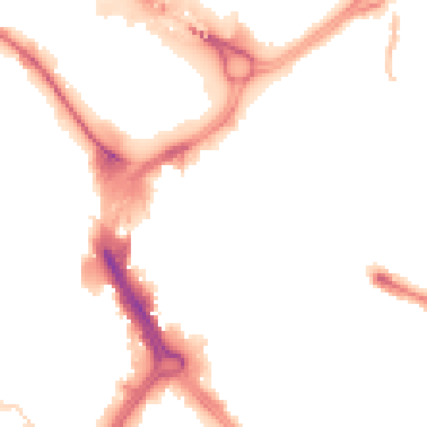 Night-time road noise heatmap for DN1 1ED