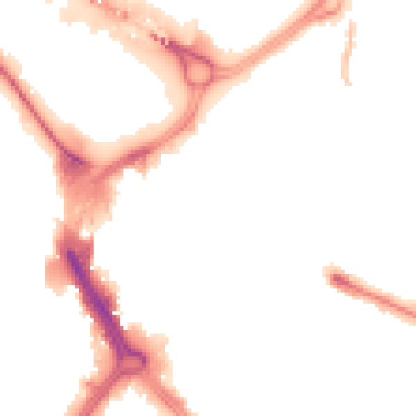 Night-time road noise heatmap for DN1 1ES