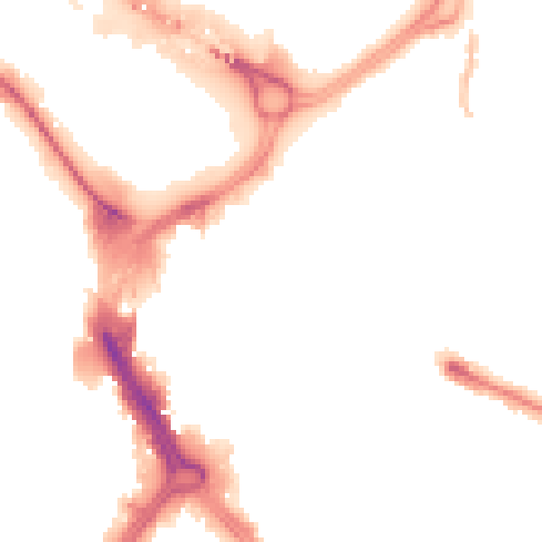 Night-time road noise heatmap for DN1 1EW
