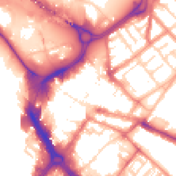Daytime road noise heatmap for DN1 1EX