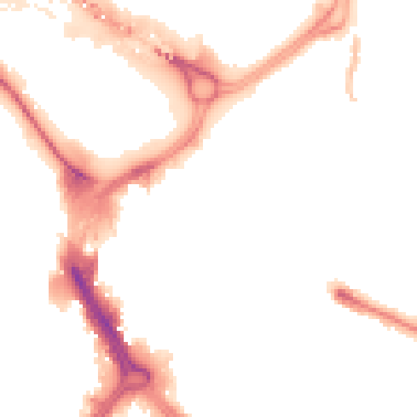 Night-time road noise heatmap for DN1 1EX