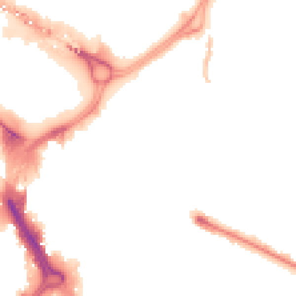 Night-time road noise heatmap for DN1 1HZ