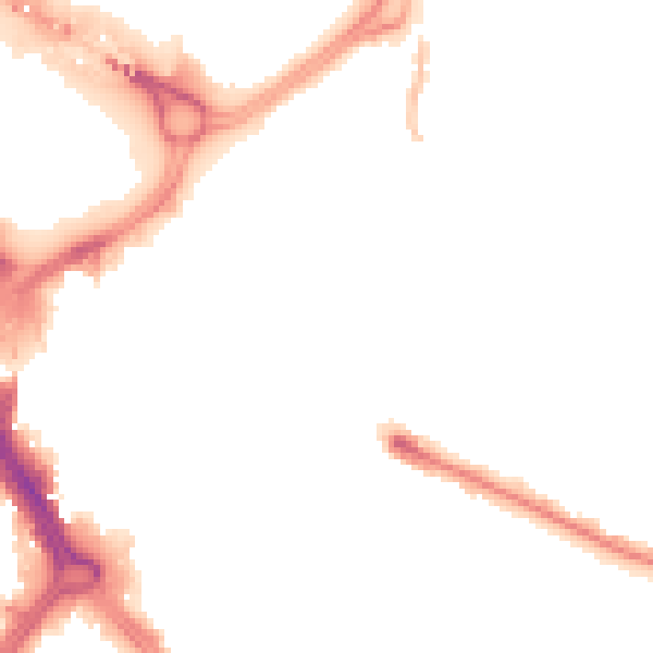 Night-time road noise heatmap for DN1 1JD