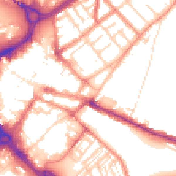 Daytime road noise heatmap for DN1 1JE