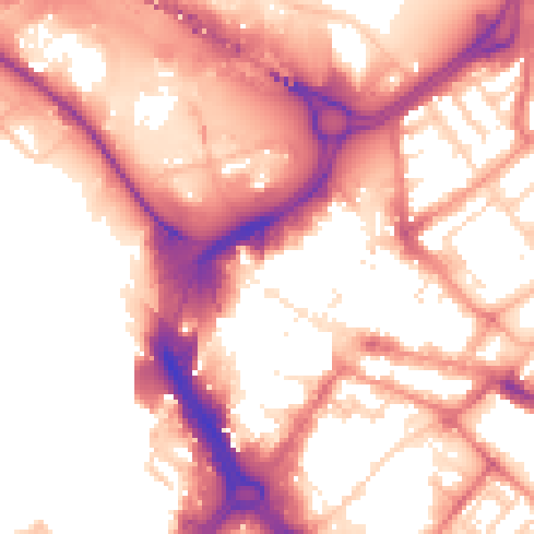 Daytime road noise heatmap for DN1 1JU