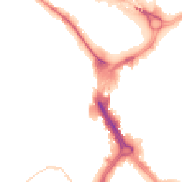 Night-time road noise heatmap for DN1 1LB