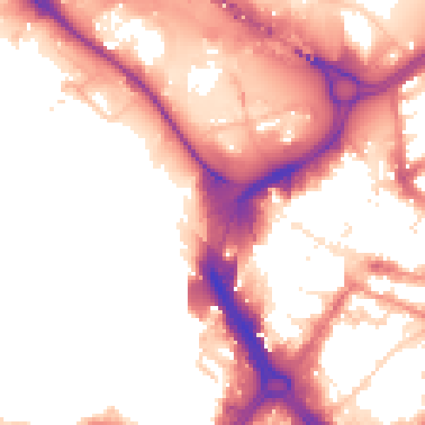 Daytime road noise heatmap for DN1 1LF