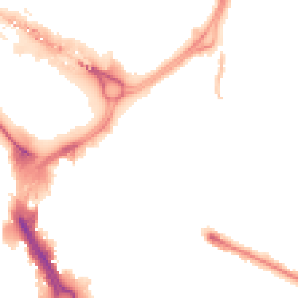 Night-time road noise heatmap for DN1 1LS