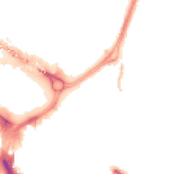Night-time road noise heatmap for DN1 1LU