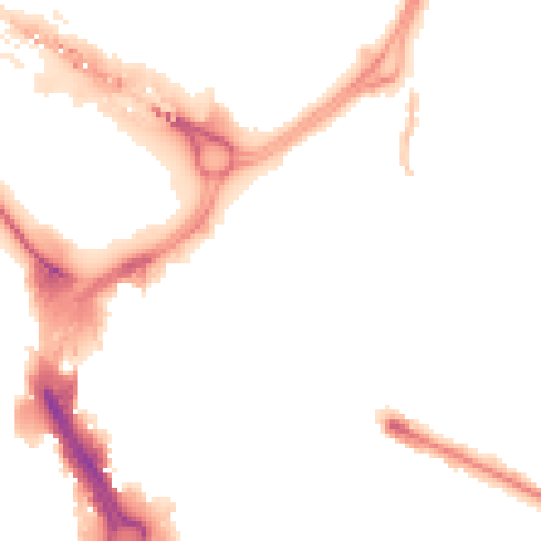 Night-time road noise heatmap for DN1 1LY