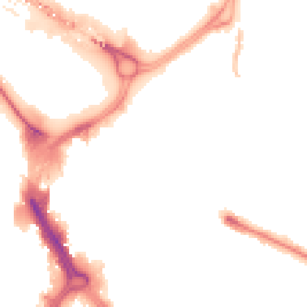 Night-time road noise heatmap for DN1 1NE