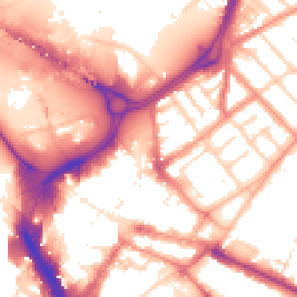 Daytime road noise heatmap for DN1 1NG