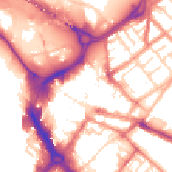 Daytime road noise heatmap for DN1 1NJ