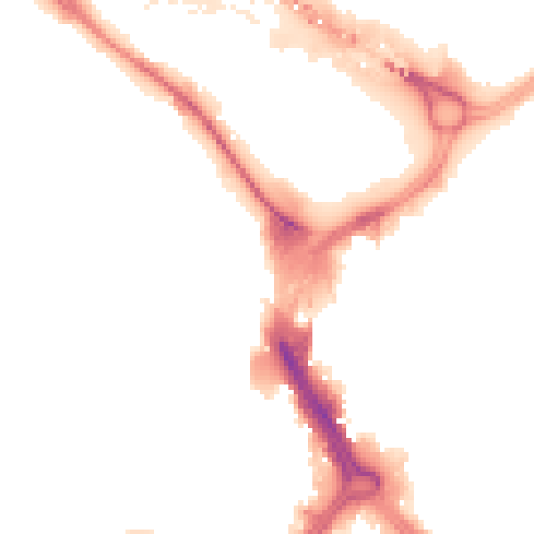 Night-time road noise heatmap for DN1 1PJ
