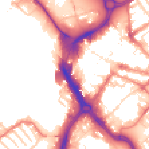 Daytime road noise heatmap for DN1 1SF