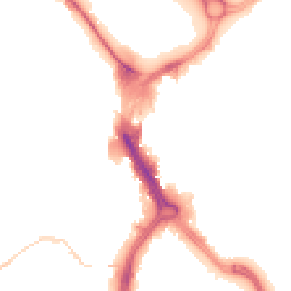 Night-time road noise heatmap for DN1 1SF