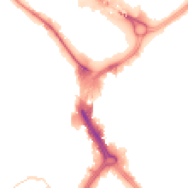 Night-time road noise heatmap for DN1 1SY