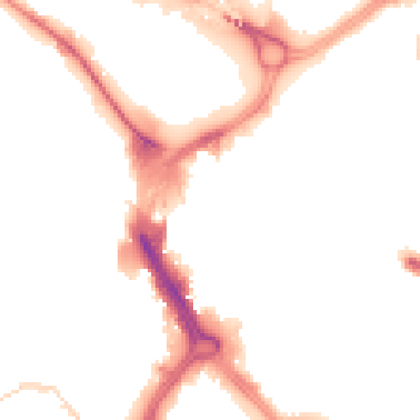 Night-time road noise heatmap for DN1 1TD