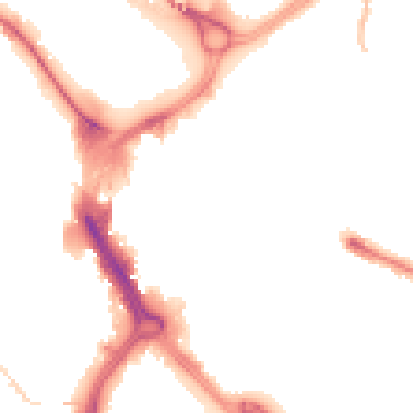 Night-time road noise heatmap for DN1 1TQ