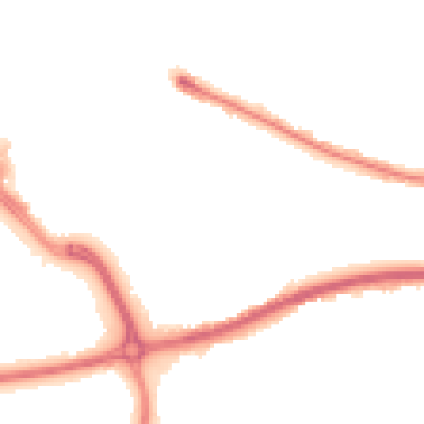 Night-time road noise heatmap for DN1 2AX