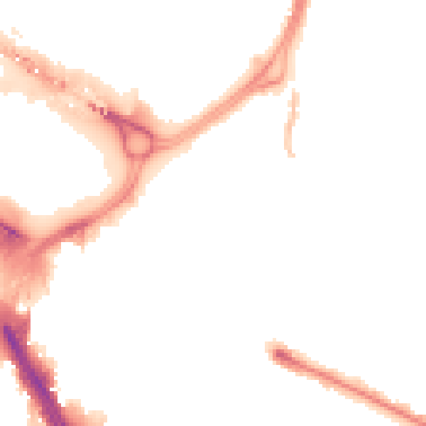 Night-time road noise heatmap for DN1 2PH