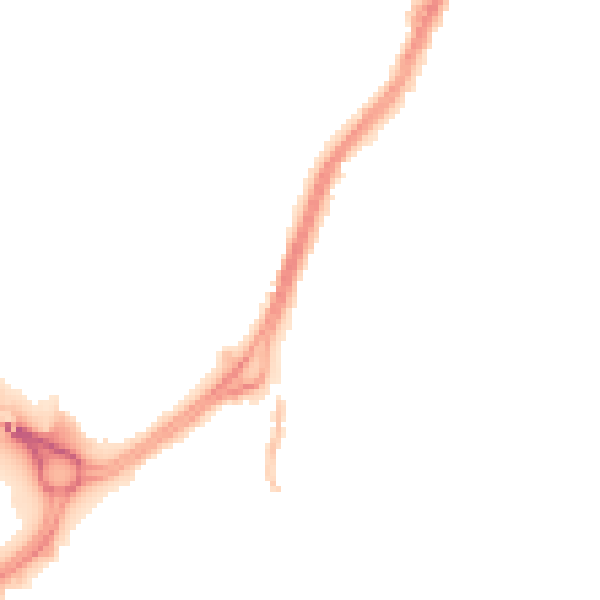 Night-time road noise heatmap for DN1 2RZ