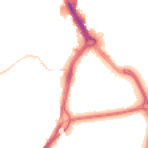 Night-time road noise heatmap for DN1 3AY