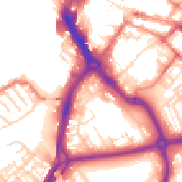 Daytime road noise heatmap for DN1 3BD