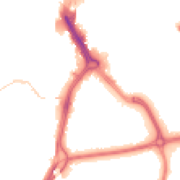Night-time road noise heatmap for DN1 3BD