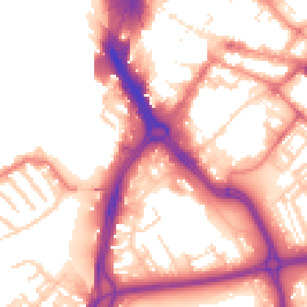 Daytime road noise heatmap for DN1 3BG