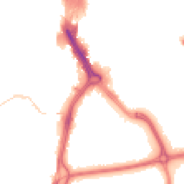Night-time road noise heatmap for DN1 3BG