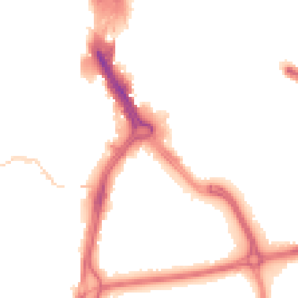 Night-time road noise heatmap for DN1 3BH