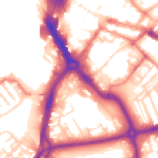 Daytime road noise heatmap for DN1 3BJ