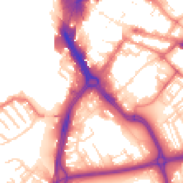 Daytime road noise heatmap for DN1 3BQ