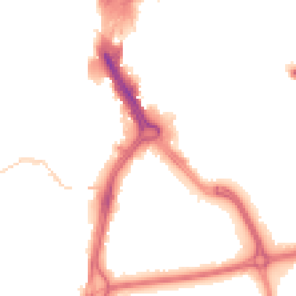 Night-time road noise heatmap for DN1 3BQ