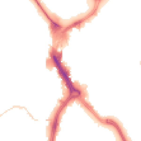 Night-time road noise heatmap for DN1 3DH